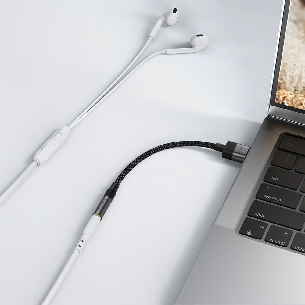 Acefast J13 USB-A na 3.5mm mini jack adapter, črn 7