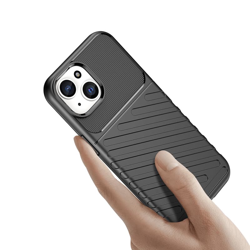 Oklepljen ovitek za iPhone 15 Hurtel Thunder Case - moder 7