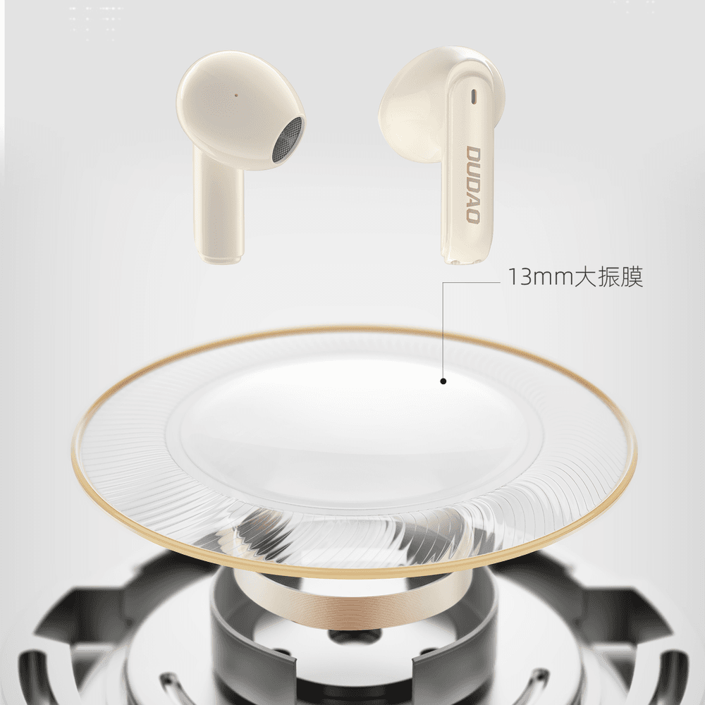 Dudao U18Pro Bluetooth 5.3 TWS brezžične slušalke - bež 2
