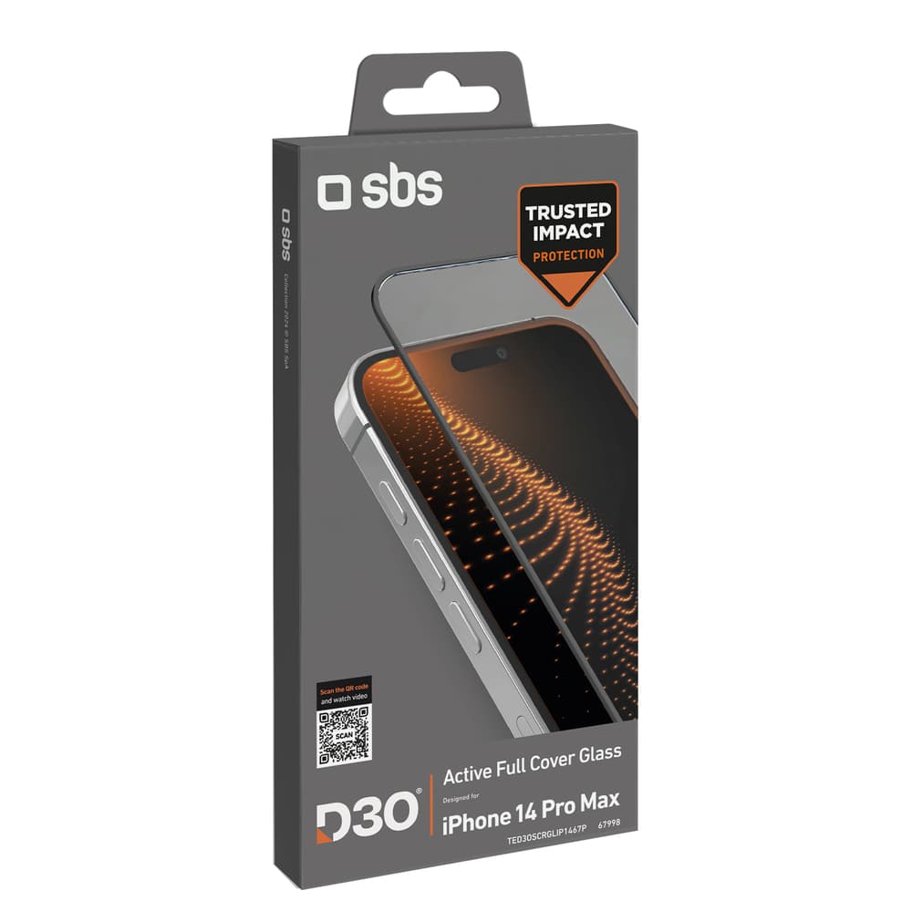 SBS D3O kaljeno steklo z okvirjem za iPhone 14 Pro Max 4