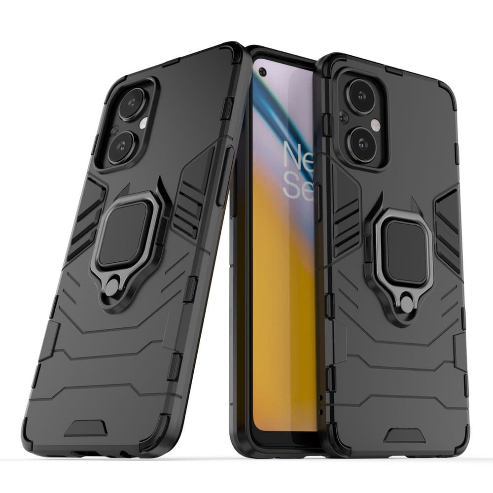 Ovitek Ring Armor za OnePlus Nord N20 5G, črni