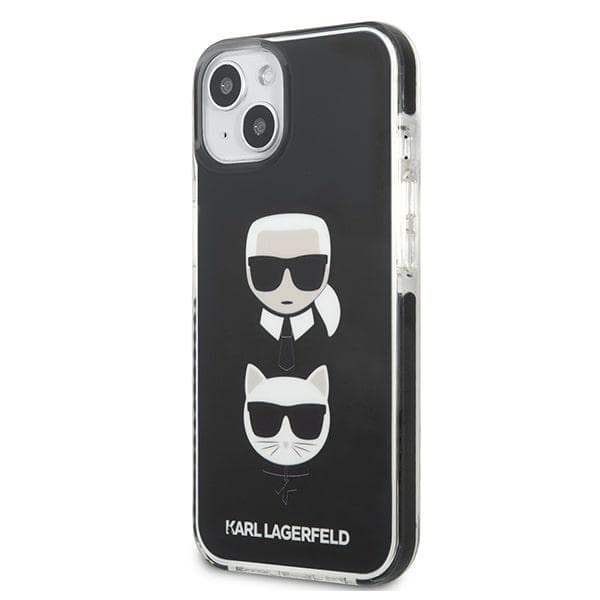 Ovitek Karl Lagerfeld Karl&Choupette Head za iPhone 13 - Črn 2