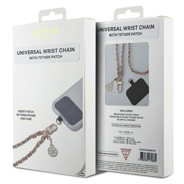 Guess Universal Hand Strap torbica Saffiano Chain 4G Charm - roza 2