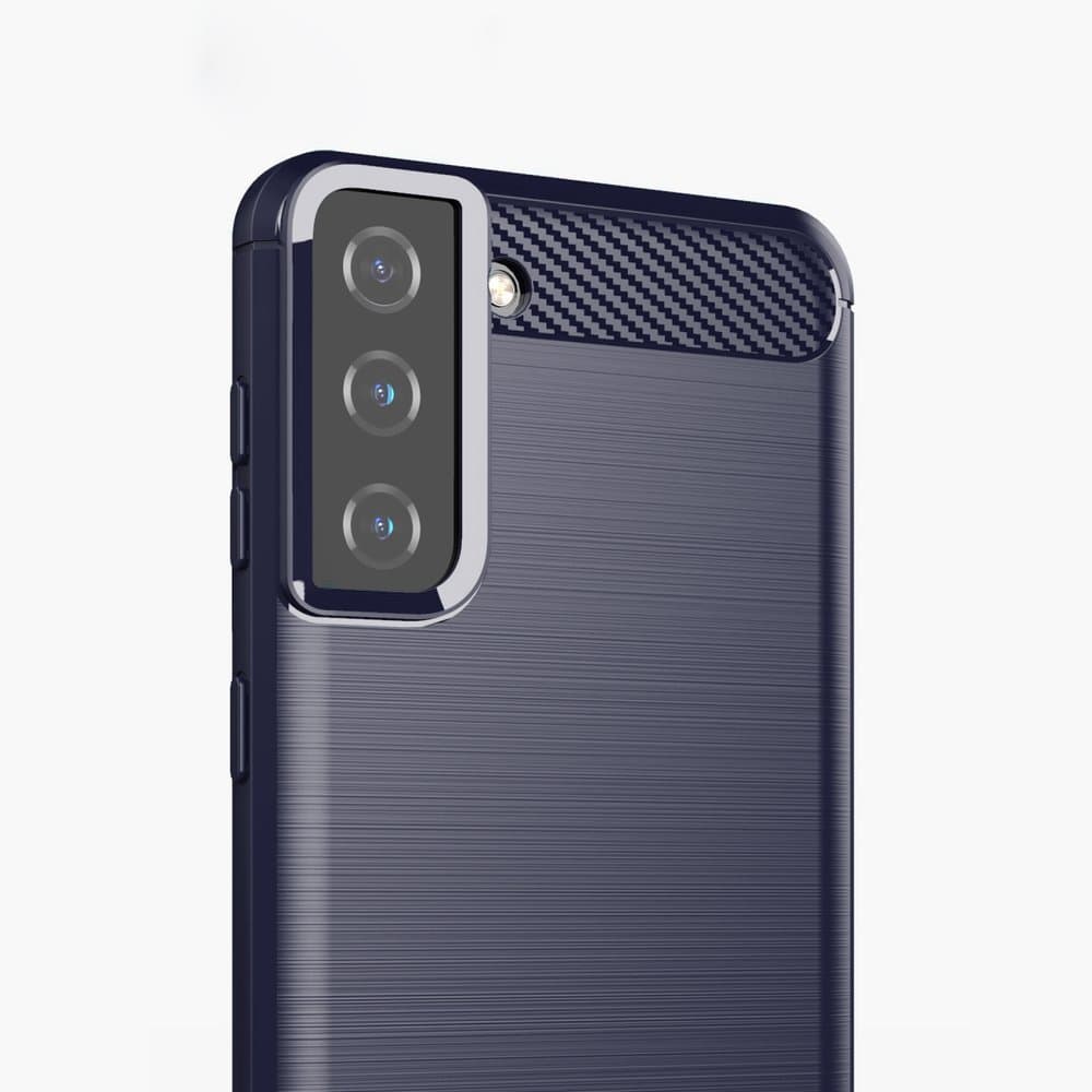 Carbon Case ovitek za Samsung Galaxy S21+ 5G - Modra 3