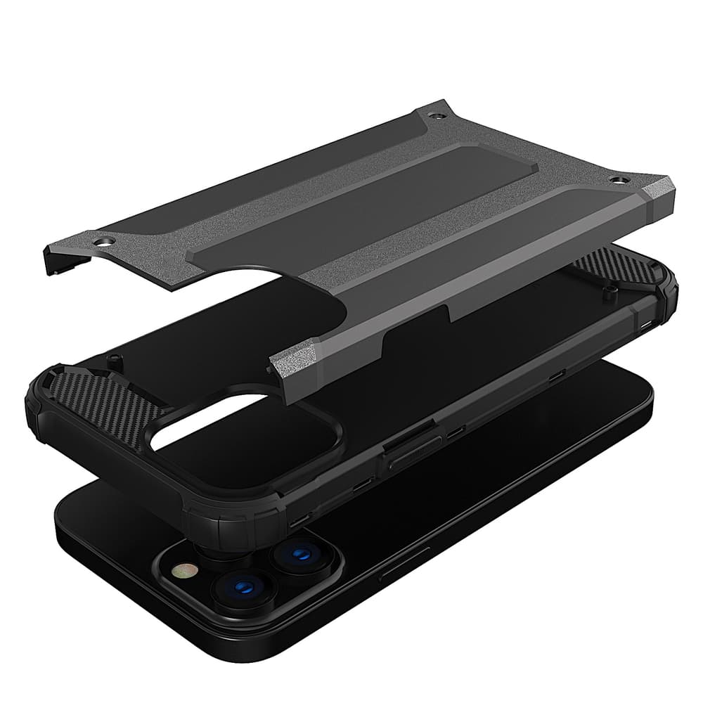 Hybrid Armor Robusten Ovitek za iPhone 13 Pro - Srebrna 6