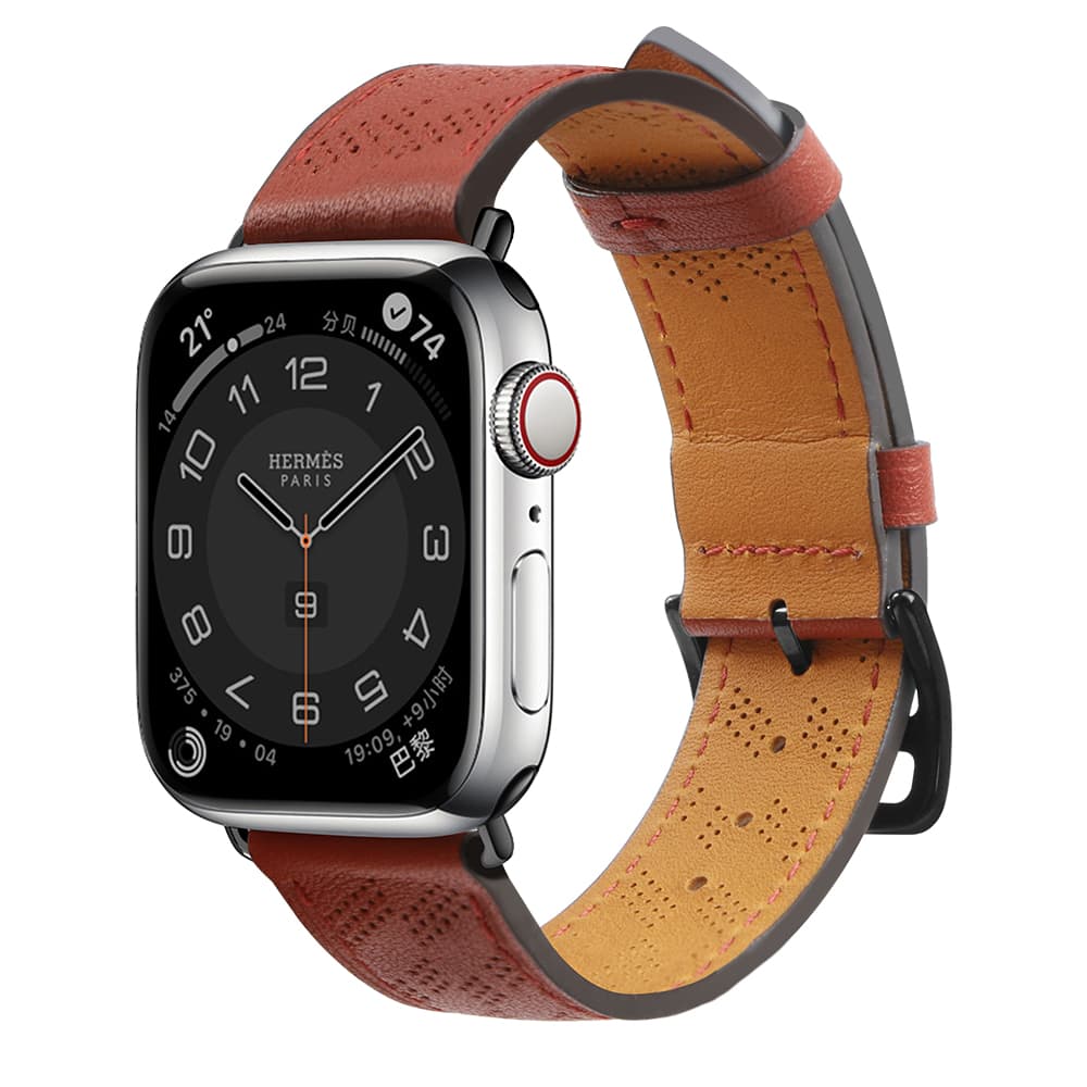 Usnjen pas za Apple Watch 38/40/41 mm, rdeč