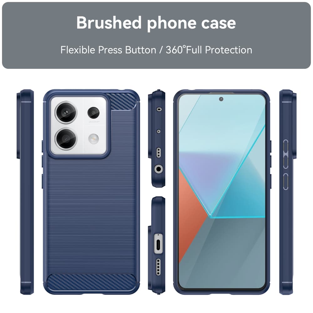Carbon ovitek za Xiaomi Redmi Note 13 Pro - moder 2