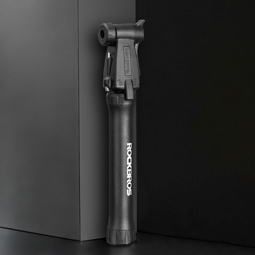 ROCKBROS TM-1701P 80 PSI Mini kolesarska tlačilka (Presta/Schrader), črna 6