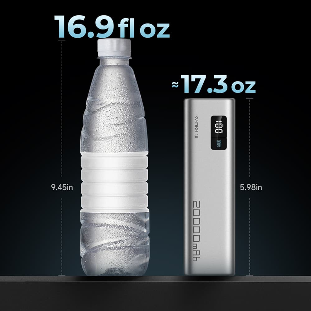 Powerbank Cuktech CUKP200XGLGR 85W 20000mAh, siva 7