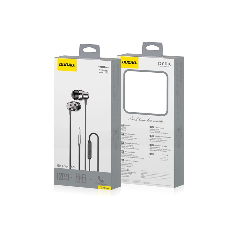 Dudao X10PRO Žične slušalke, 3.5mm mini jack - črne 5