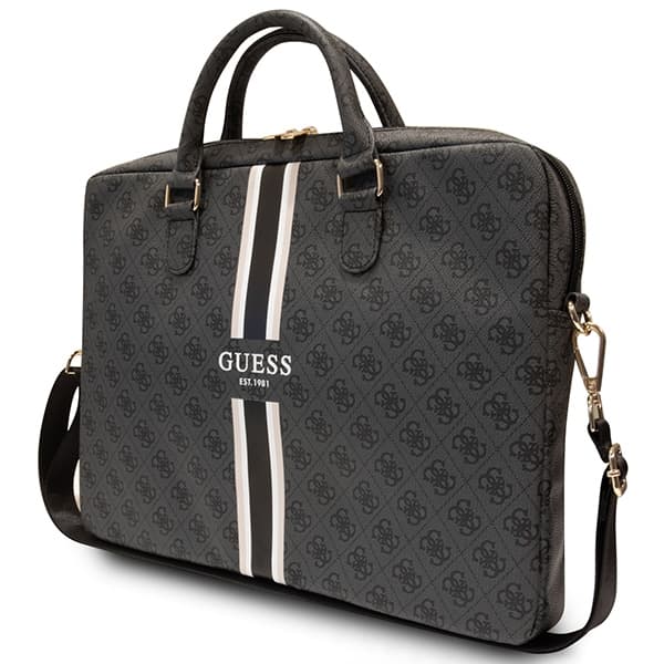 Guess 4G Printed Stripes torba za 16" prenosnik - črna 2
