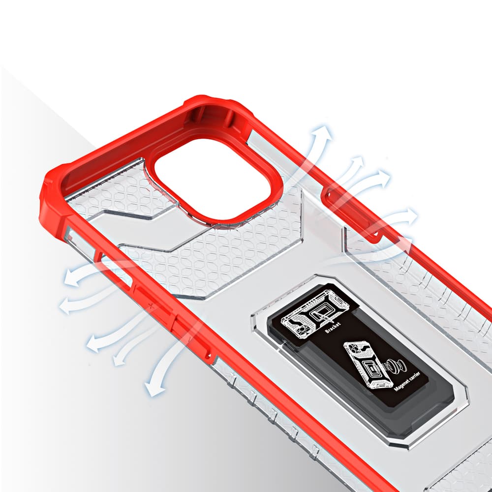 Hurtel Crystal Ring ohišje za iPhone 13, rdeče 4