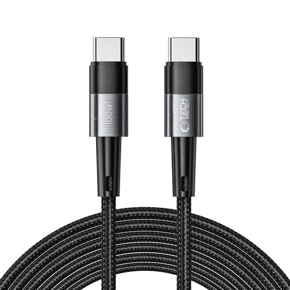 Tech-Protect UltraBoost USB-C/USB-C PD kabel 100W 5A 3m - Siva