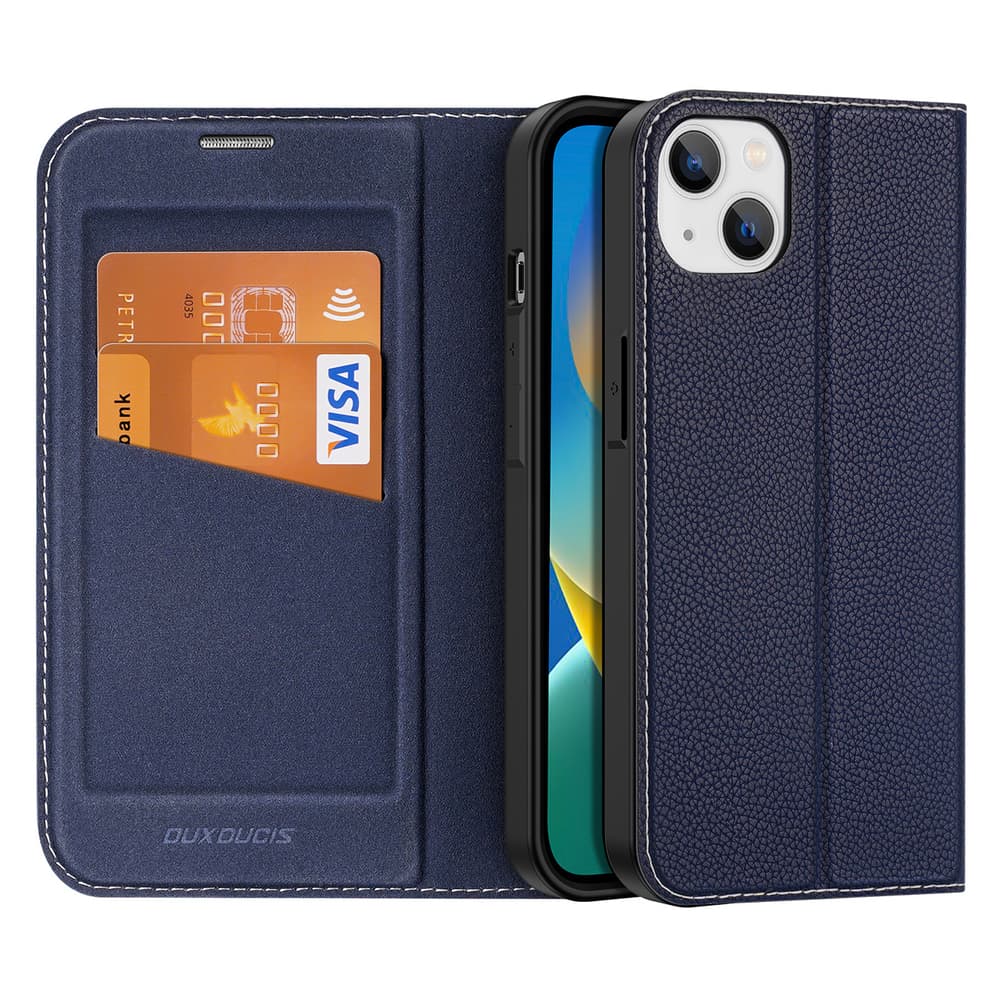 Dux Ducis Skin X2 ovitek za iPhone 14 Plus z magnetno zaponko - moder