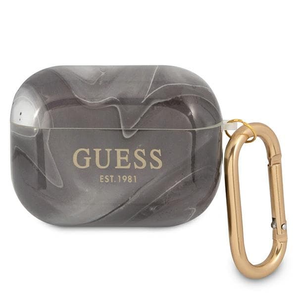 Ovitek za AirPods Pro Guess GUAPUNMK Marble Collection, črn