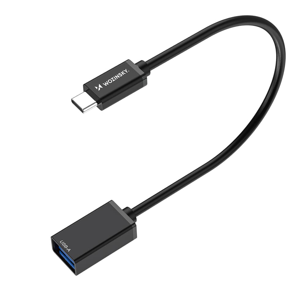 Wozinsky WOTGY1S USB-C 3.0 v USB-A 3.0 OTG adapter - črn