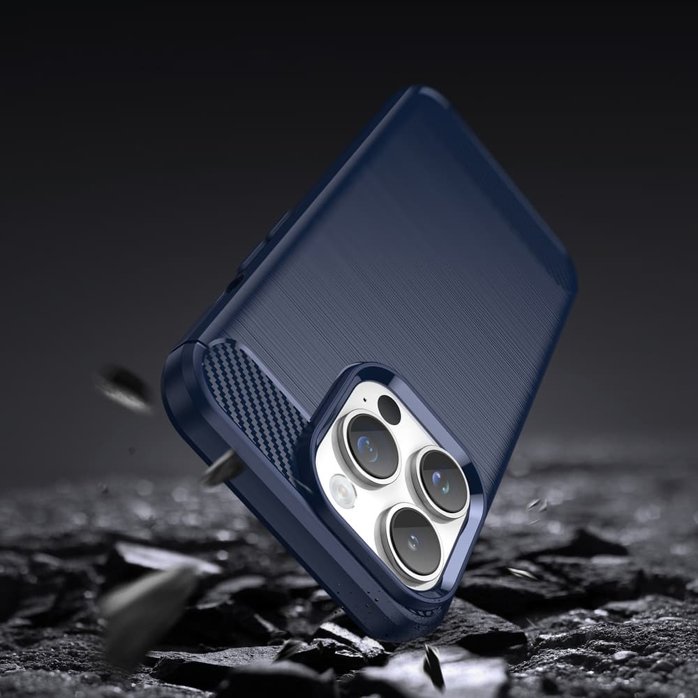 Hurtel Carbon ovitek za iPhone 14 Pro Max, moder 3