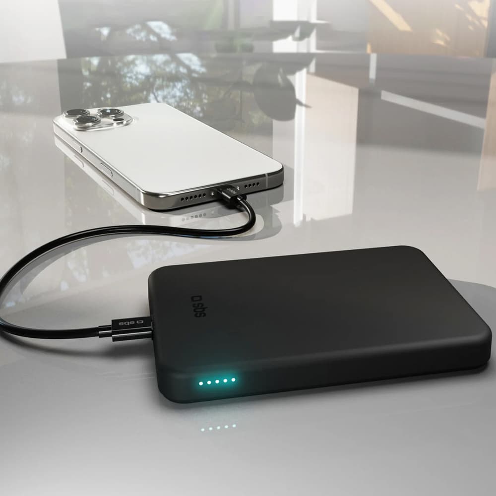 SBS Mag Power Qi2 5000 mAh Powerbank z MagSafe - črn 4