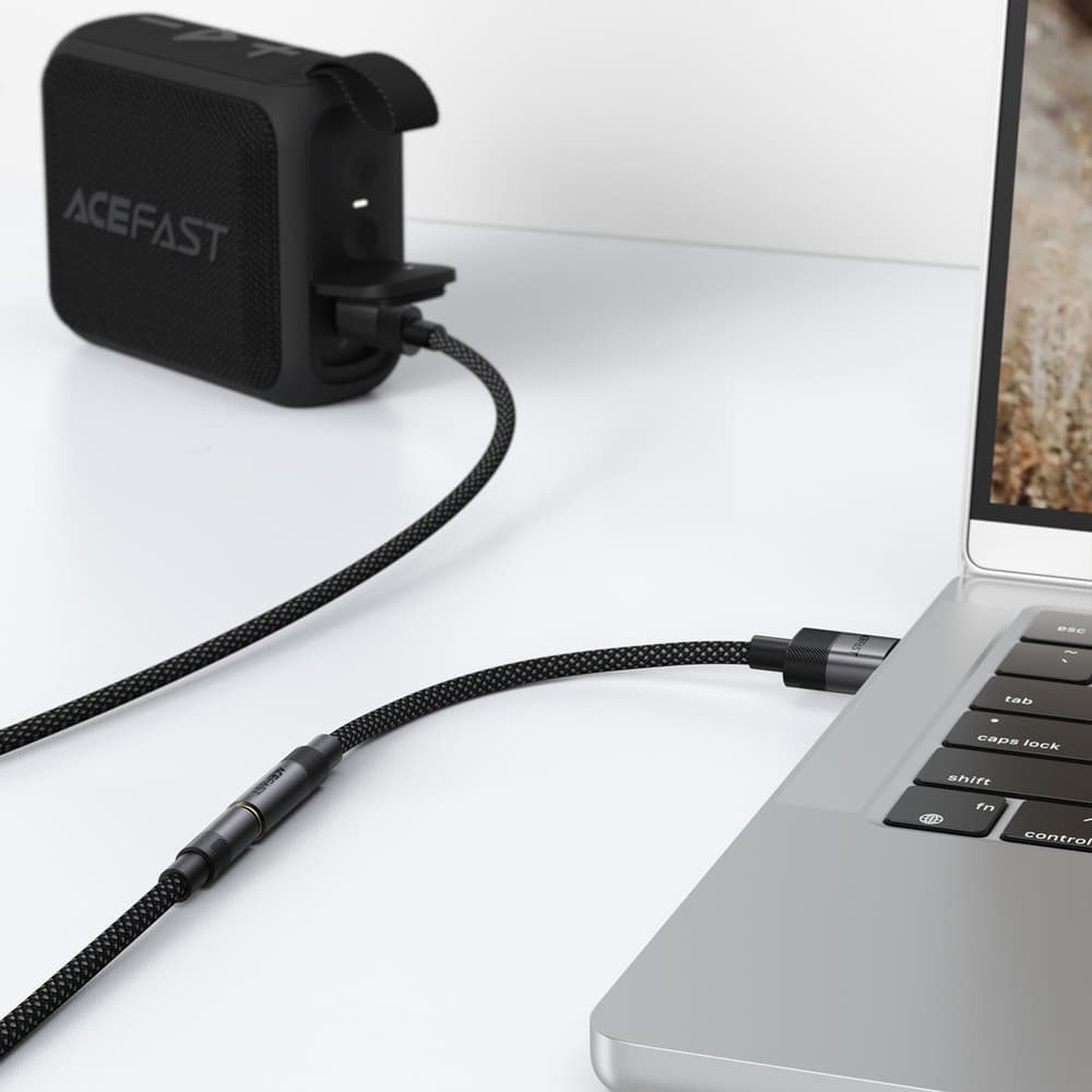 Acefast J13 USB-A na 3.5mm mini jack adapter, črn 6