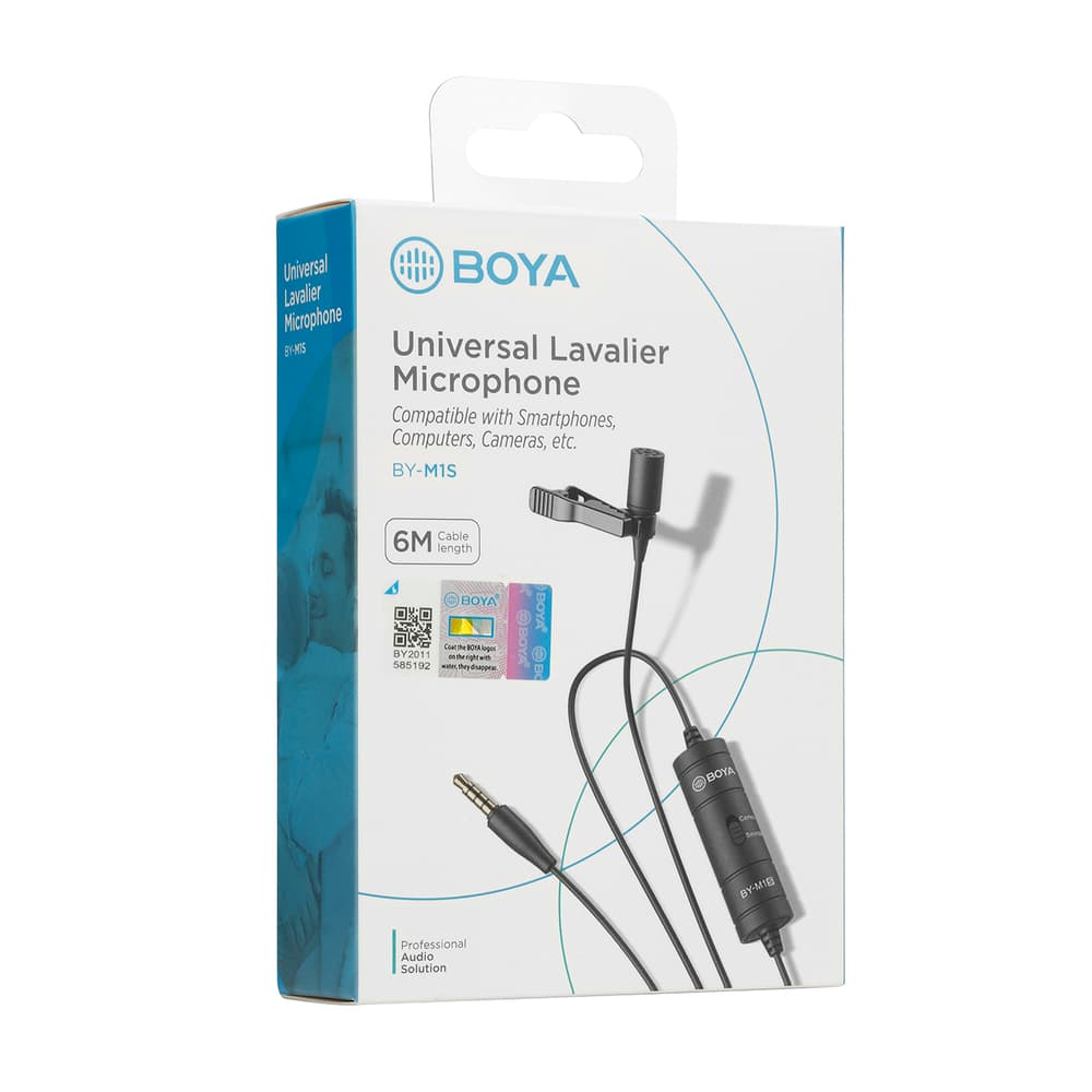 Boya BY-M1S žični lavalier mikrofon - črn 5