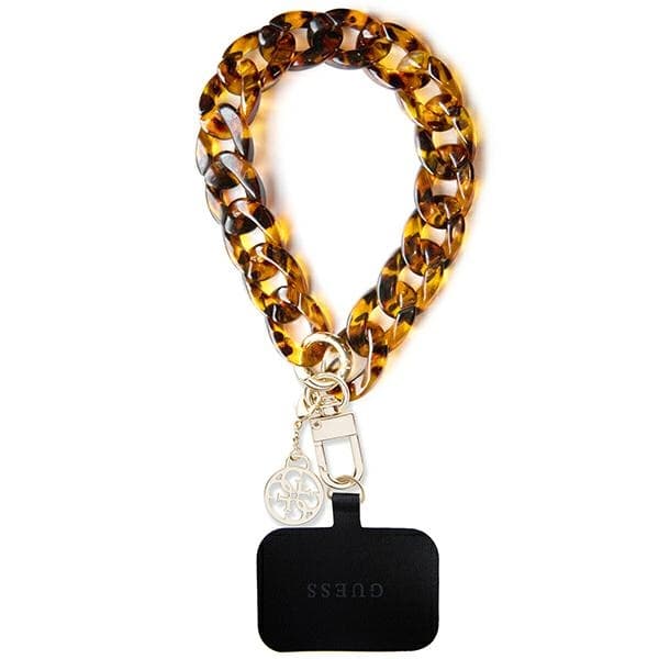 Guess Universal Big Hand Strap ovitek Acrylic 4G Charm - črn