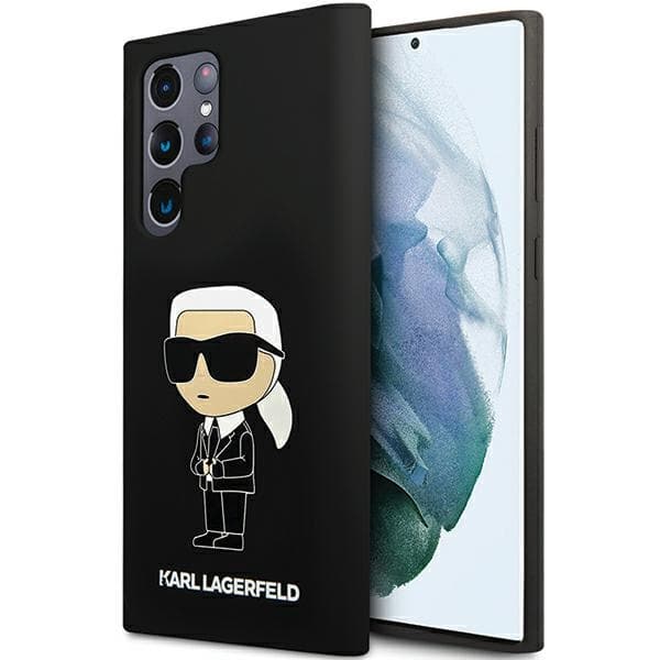 Karl Lagerfeld Silicone Ikonik ovitek za Samsung Galaxy S24 Ultra - črna