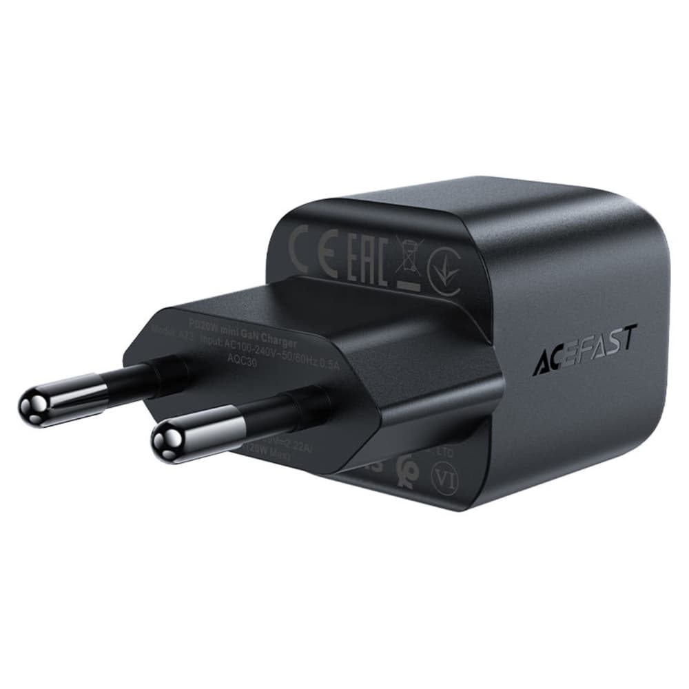 Acefast A73 Mini PD 20W GaN USB-C polnilec, črn 4