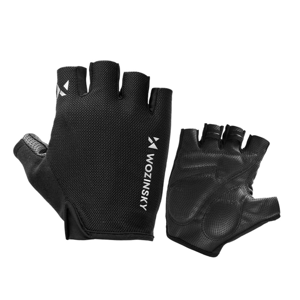 Wozinsky WRR-01M Kolesarske rokavice M - črne 2