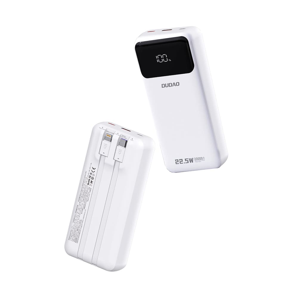 Dudao K15Pro Power Bank 20000mAh 22.5W PD, bela 2