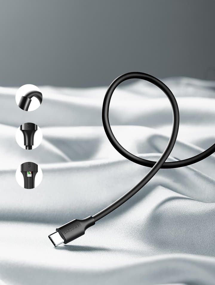 Ugreen US287 kabel USB-A / USB-C 3A, 2m - črn 8