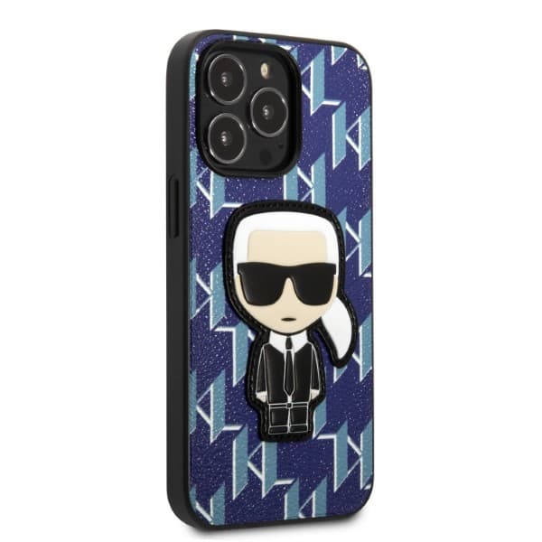 Ovitek Karl Lagerfeld Monogram Ikonik Patch za iPhone 13 Pro/13 (6,1") - moder 4