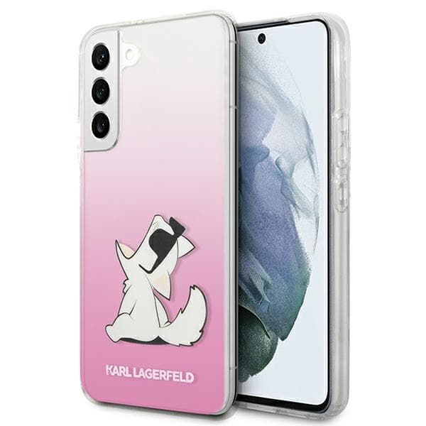 Karl Lagerfeld Choupette Eat etui za Samsung Galaxy S22+ - roza