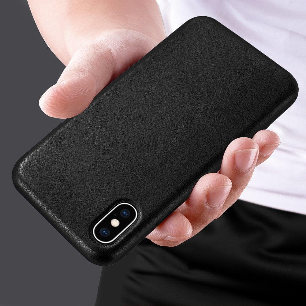 Ovitek iz ECO usnja za iPhone 12 Pro Max - črn 5