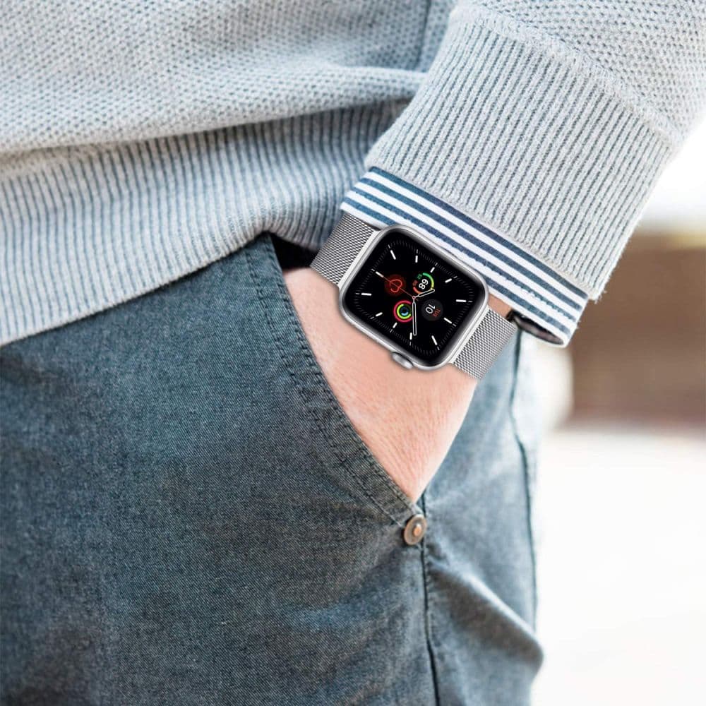 Tech-Protect MilaneseBand za Apple Watch 38/40/42 mm - Črn 3