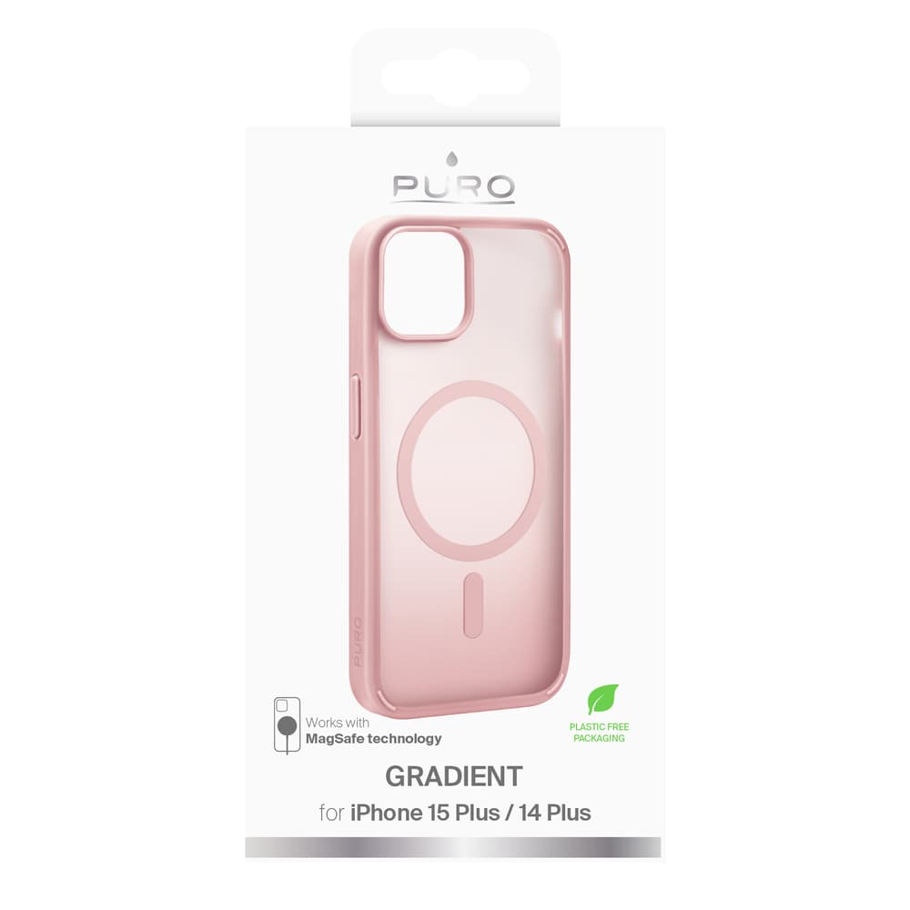 Puro Gradient ovitek z MagSafe za iPhone 15 Plus - roza 2