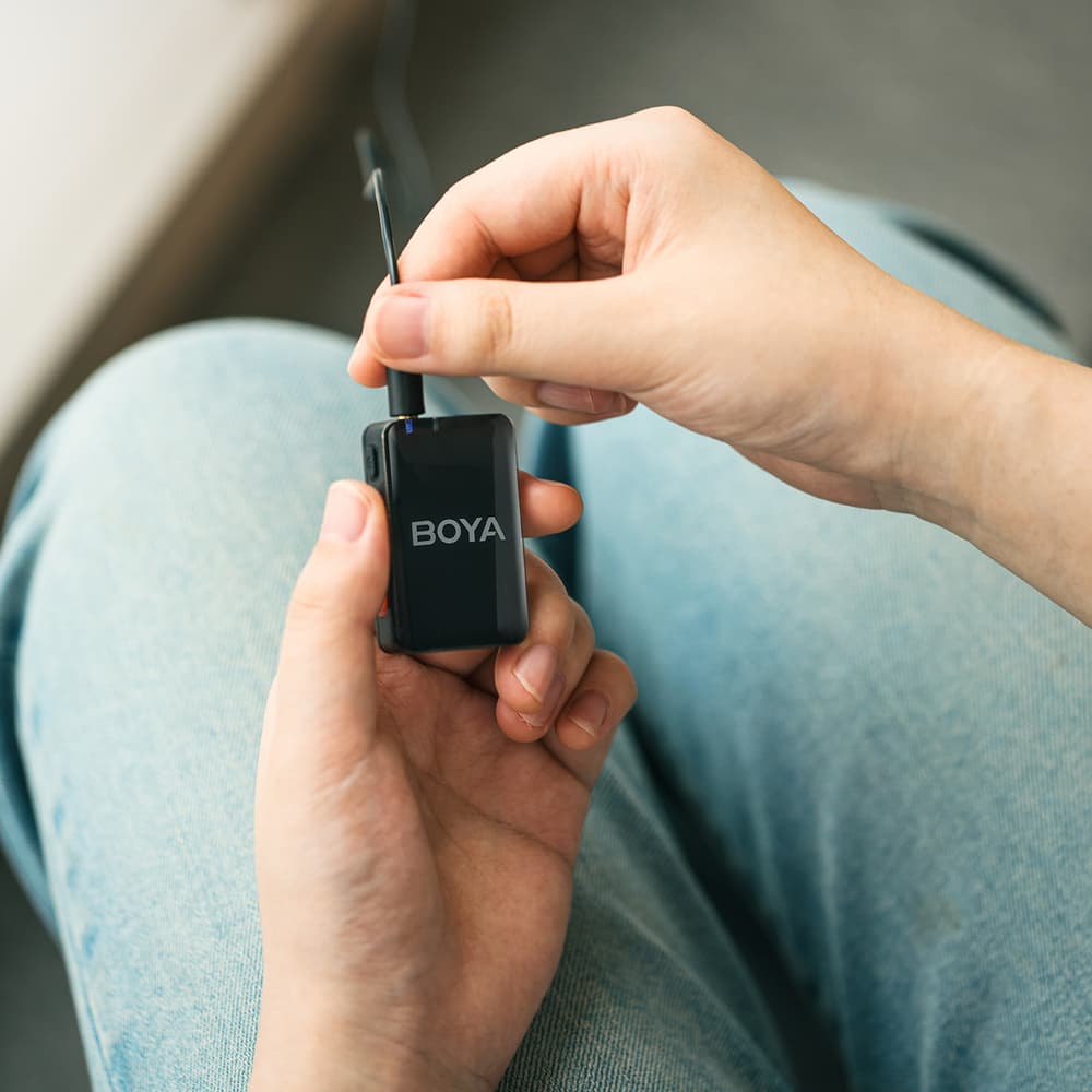 BOYA BOYAMIC 2-02 brezžični mikrofoni 2.4 GHz USB-C, Črna 5