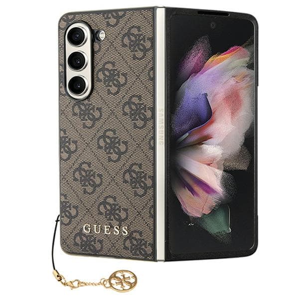 Guess F946 Z Fold5 4G Charms ovitek - rjava