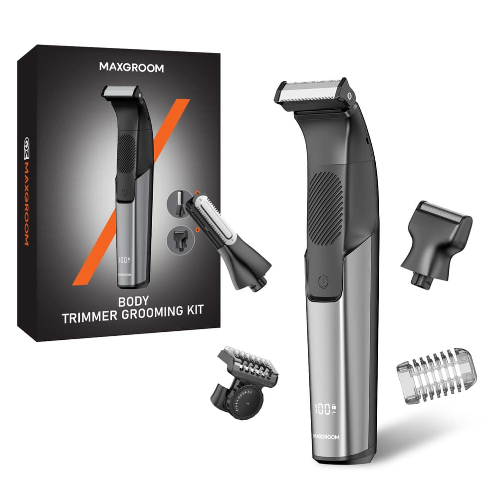 Večnamenski trimer MAXGROOM JK-319 s magnetnimi nastavki, črn