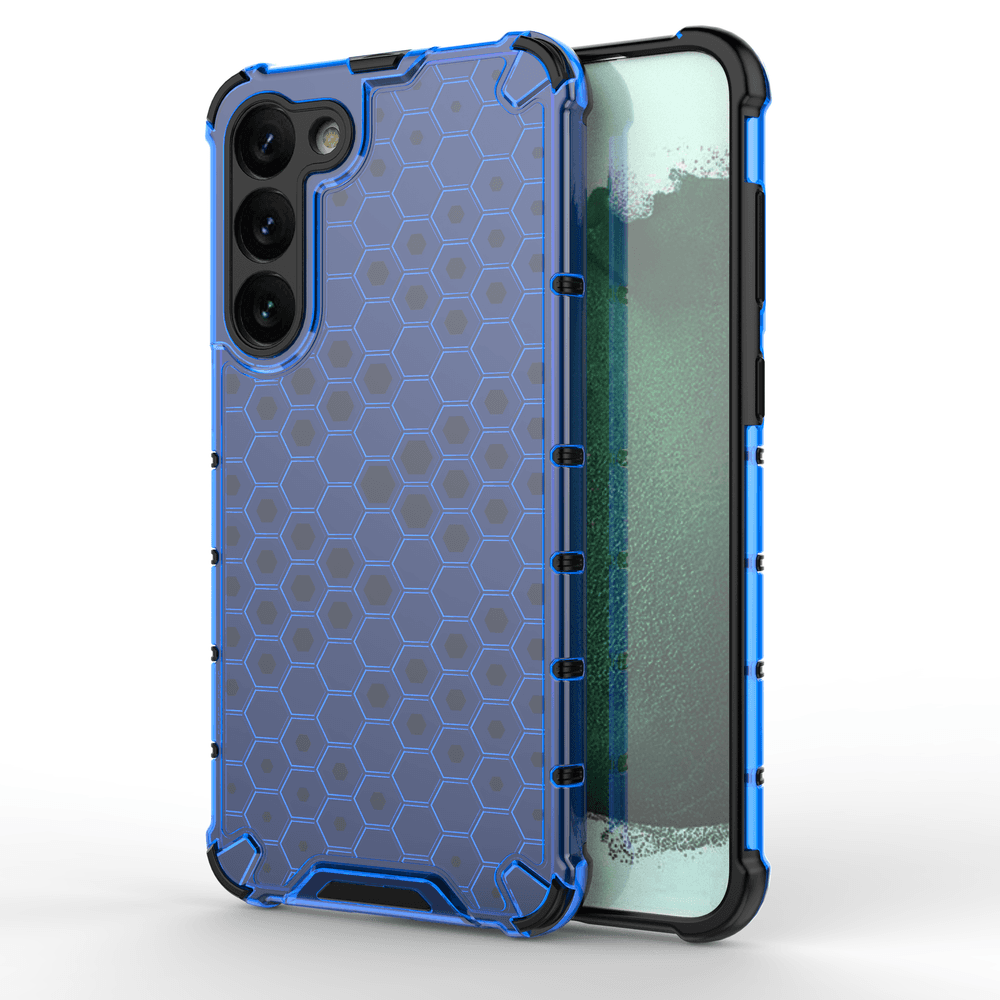 Honeycomb oklopni hibridni ovitek za Samsung Galaxy S23+ - moder