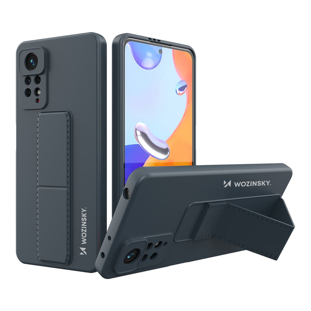 Wozinsky Kickstand ovitek za Xiaomi Redmi Note 11 Pro, mornarsko moder