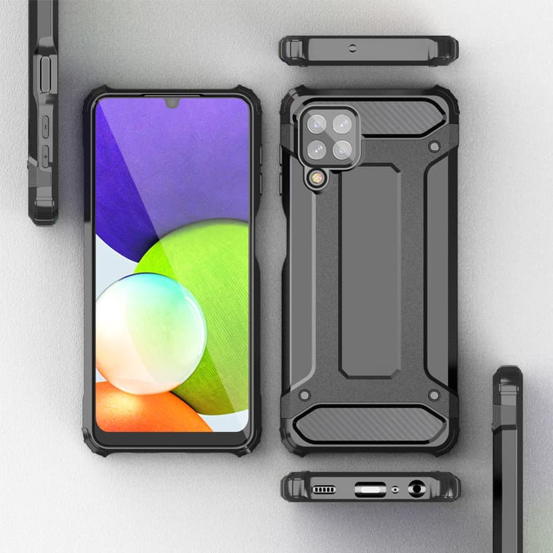 Hybrid Armor ovitek za Samsung Galaxy A22 4G, moder 4