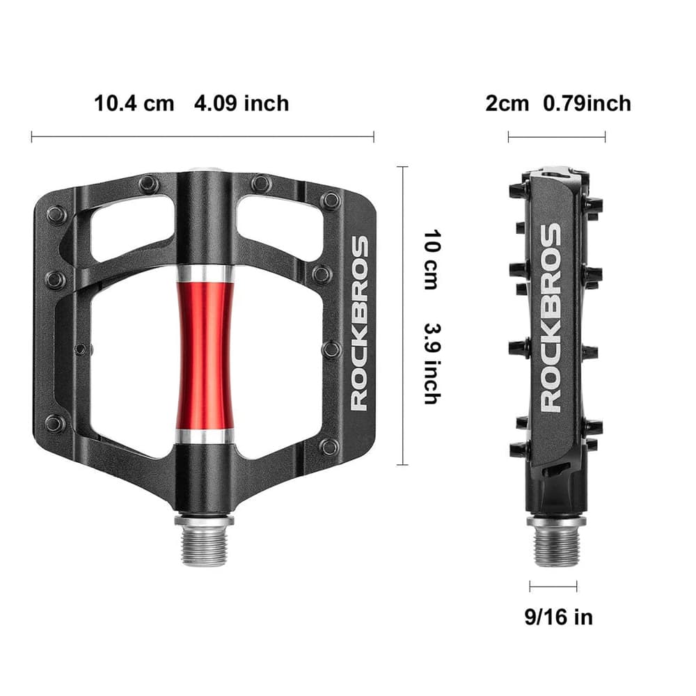 Rockbros 2020-12CBK Aluminijasta pedala za kolo s platformo - črna 4