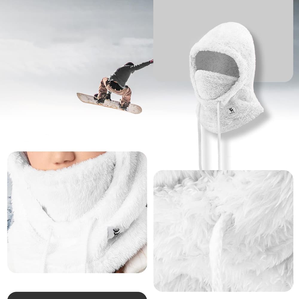 Qunature smučarska balaklava Arctic Velvet, Velikost L - Bela 7