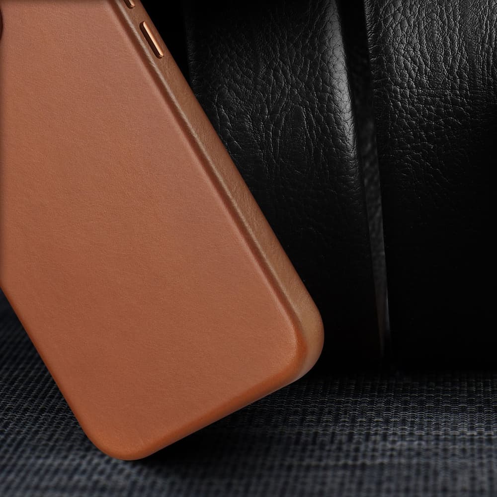 Dux Ducis Naples ovitek za iPhone 14 Plus, usnjen, MagSafe, rjav 3
