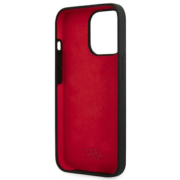 Ovitek Karl Lagerfeld Silicone Plaque za iPhone 13 Pro Max, črn 7