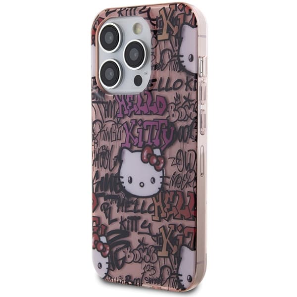 Hello Kitty ovitek IML Tags Graffiti za iPhone 14 Pro - roza 2