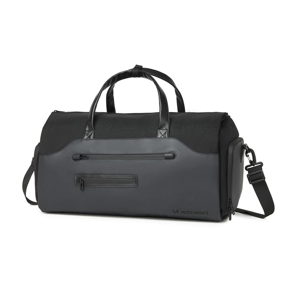 Torba za obleko Wozinsky Premium z vlažnim žepom, 45L, črna