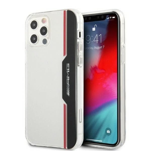 Ovitek Mercedes AMG Electroplate Vertical za iPhone 12/12 Pro - transparenten