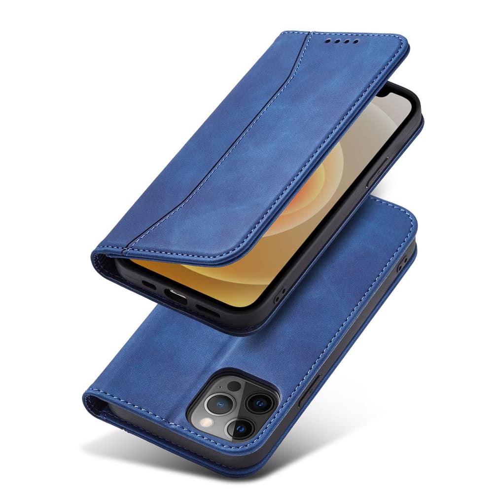 Ovitek Magnet Fancy Case za iPhone 12 Pro Max (denarnica, stojalo), modri 4