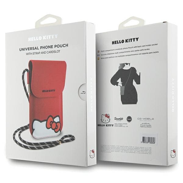 Usnjena torbica Hello Kitty Leather Hiding Kitty Cord - rdeča 6